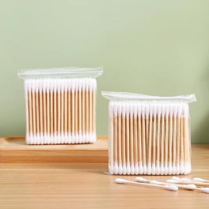 5 gói Tăm Bông Gói 450-500 Chiếc Bằng Gỗ Tre Chắc Chắn Tăm Bông Ngoáy Tai Tre Thân Thiên Môi Trường.