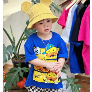 ÁO THUN XANH COBAN VỊT VÀNG CUTE Form Rộng 100% Cotton 2C , Dày dặn , thấm hút mồ hôi