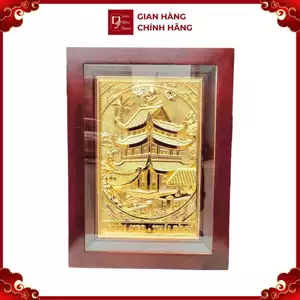 Tranh Đồng Chùa Keo, Mạ Vàng 24K (28x38cm) - Cửu Diệu Thiên - CK006