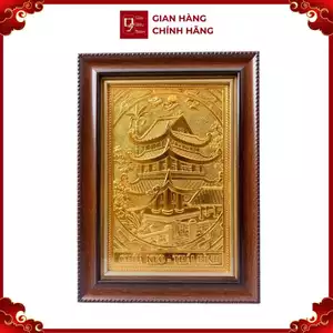 Tranh Đồng Chùa Keo, Mạ Vàng 24K (28x38cm) - Cửu Diệu Thiên - CK009