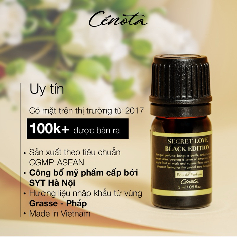 Ảnh Nước Hoa Vùng Kín Cenota Secret Love Black Edition 5ml, Nước Hoa Bikini Đẳng Cấp Hương Liệu 100% Từ Pháp 3