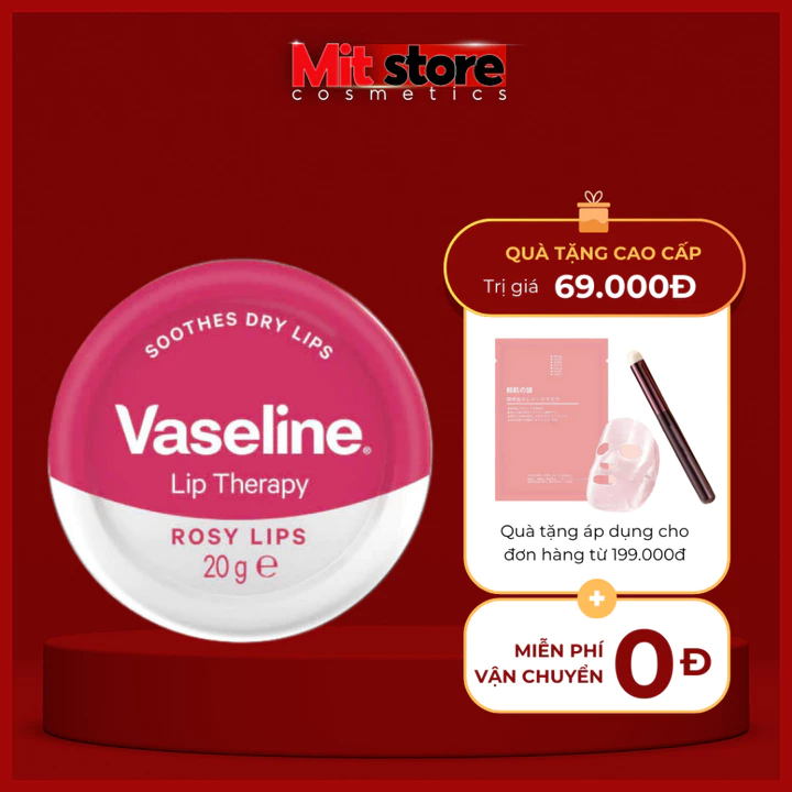 Dưỡng môi Vaseline Lip Therapy 20g bản UK, Làm hồng, chống nắng và dưỡng ẩm hiệu quả