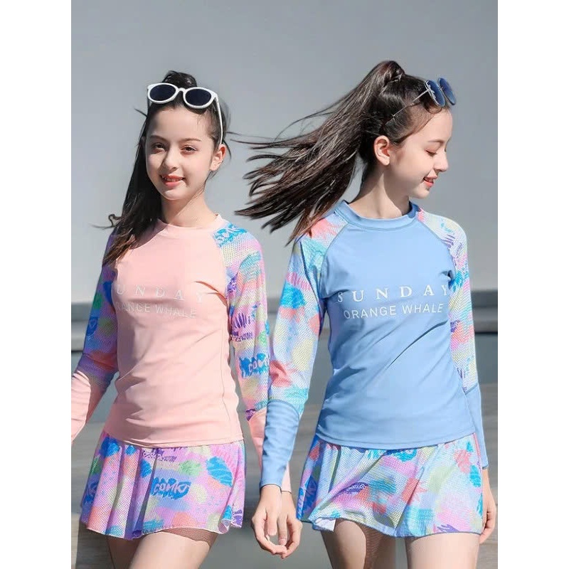 Bộ bơi dài tay cho bé gái và mẹ kín đáo, bộ bơi mẹ và bé cao cấp, cá tính kiểu dáng phong cách trẻ trung