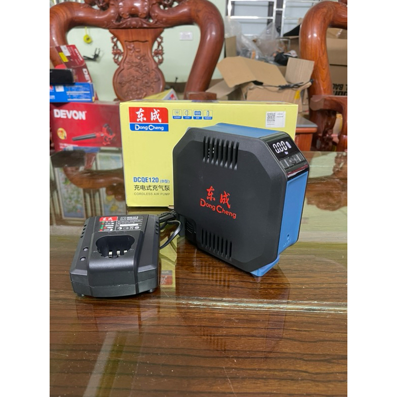 Bơm hơi dùng pin 12V Don Dongcheng DCQE120