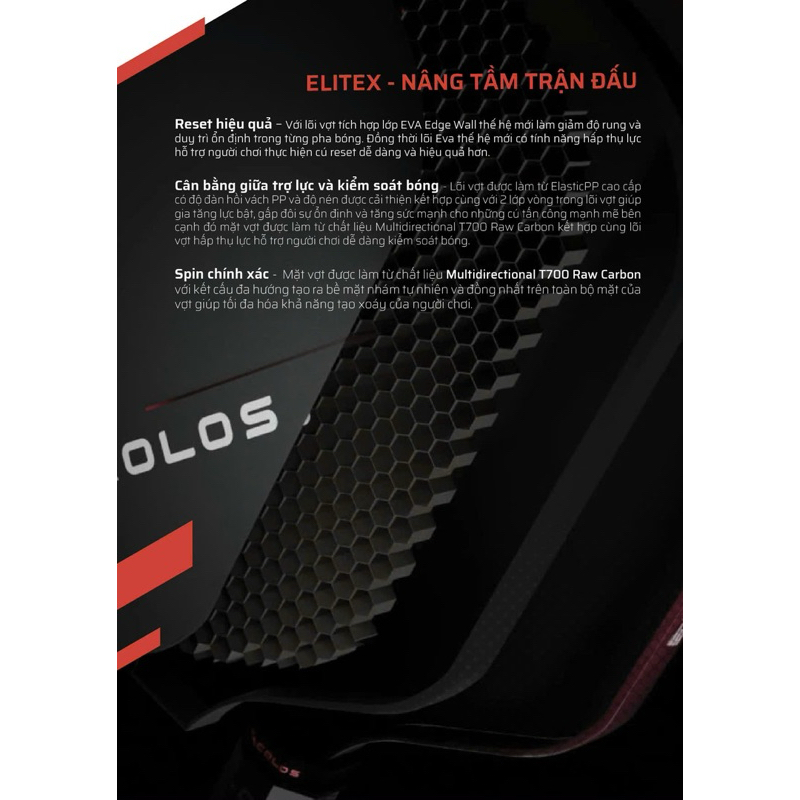 ✅ [Ship Hoả Tốc] Vợt Pickleball Facolos Elite X 16mm trendy đầy cá tính - chính hãng - Carbon T700