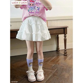 [B&G] Sét áo thun cotton baby three tím kèm chân váy trắng cho bé gái tù 10-42kg