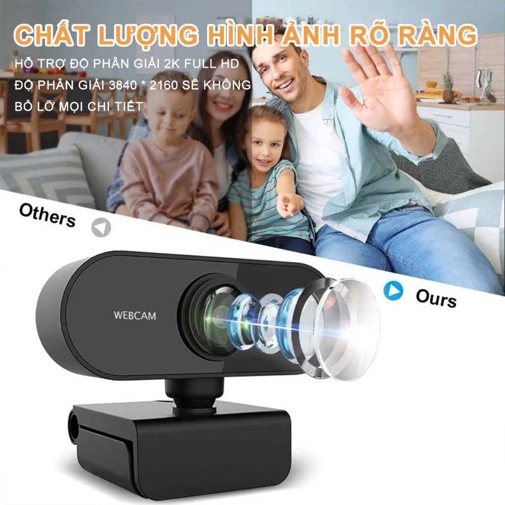 Webcam Máy Tinh,Full HD 1080p/720p,Có Mic Siêu Nét Dùng Cho PC Laptop,Chuyên Dụng Học Zoom,Livestream,Bảo Hành 12 Tháng - ảnh 4