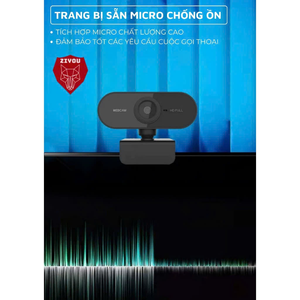 Webcam Máy Tinh,Full HD 1080p/720p,Có Mic Siêu Nét Dùng Cho PC Laptop,Chuyên Dụng Học Zoom,Livestream,Bảo Hành 12 Tháng - ảnh 6