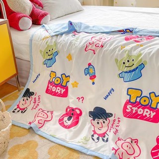 Chăn cotton đũi in Kuromi cho bé, Chăn đũi họa tiết Disney mềm mại cho bé kích thước 1mx1m5