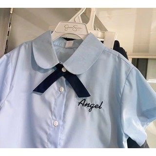 [B&G] Sét váy áo sơ mi kèm chân váy xếp ly angel năng động cho bé gái từ 12-45kg(2-12 tuổi)