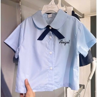 [B&G] Sét váy áo sơ mi kèm chân váy xếp ly angel năng động cho bé gái từ 12-45kg(2-12 tuổi)