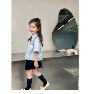 [B&G] Sét váy áo sơ mi kèm chân váy xếp ly angel năng động cho bé gái từ 12-45kg(2-12 tuổi)
