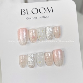 [B13] Nailbox thiết kế tráng nhũ ánh hồng form ngắn hàn tráng gương xinh xắn by Bloom.nailbox
