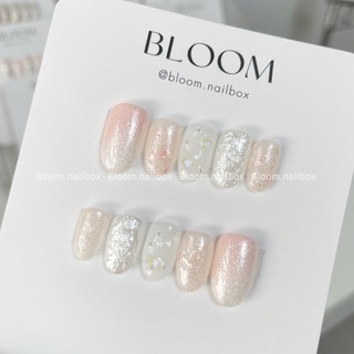 [B13] Nailbox thiết kế tráng nhũ ánh hồng form ngắn hàn tráng gương xinh xắn by Bloom.nailbox