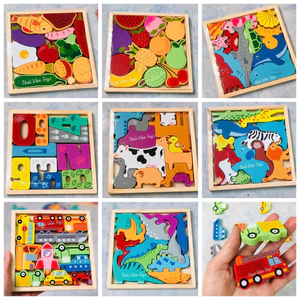 Bảng ghép hình Logic Montessori phát triển thị giác và trí tuệ cho bé