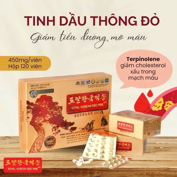 Tinh Dầu Thông Đỏ Royal Chính Phủ Hàn Quốc hộp 120 viên