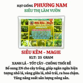 25 Gram- Phân Bón Siêu Kẽm Magie Phương Nam- Bật Chồi , Phân Cành , Củ Quả To Mập.