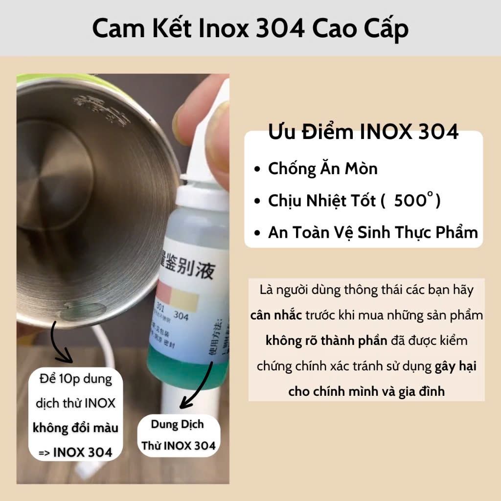 Ấm siêu tốc Mini Tự ngắt khi sôi 420ml, Bình siêu tốc kiêm giữ nhiệt 2-3h, đun sôi, giấu dây tiện lợi, pha sữa, pha trà