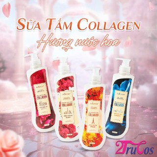 Sữa tắm nước hoa DrSoftly Collagen Perfume Shower Gel 750ml hương Pháp, Roma, Dubai, London| 2Trucos