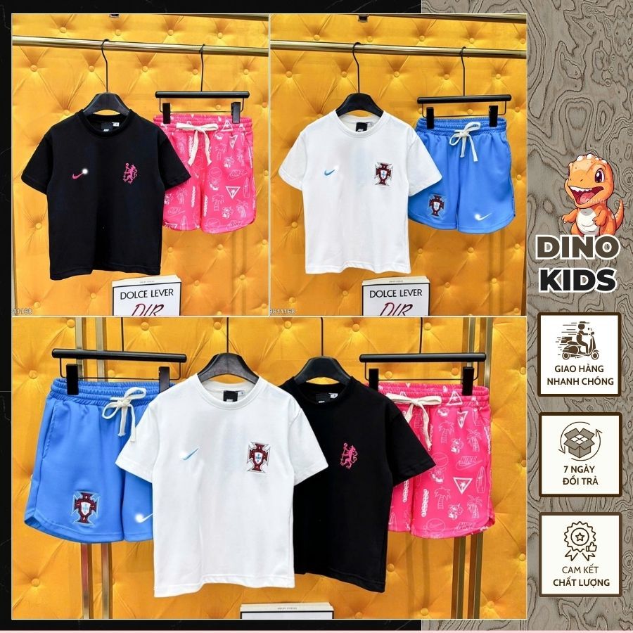 Bộ Thể Thao bé Trai Nai Kỳ Thêu Logo Bồ Đào Nha Cực Đẹp - Bộ Cộc bé Trai Cao Cấp