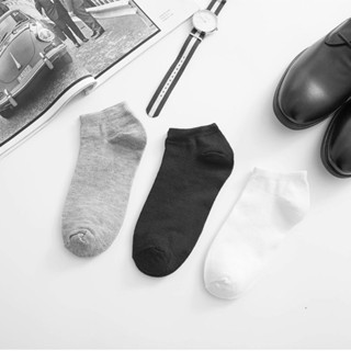 Tất nam nữ cổ ngắn đi giầy lười, Vớ nam nữ chất liệu cotton thoáng mát chống hôi chân Style P001