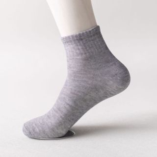 Tất nam nữ cổ trung chất liệu cotton mỏng thoáng mát, Vớ nam đi giày chống hôi chân Styley P019