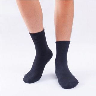 Tất nam nữ cổ trung chất liệu cotton mỏng thoáng mát, Vớ nam đi giày chống hôi chân Styley P019