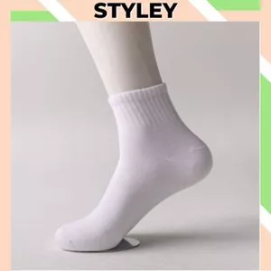 Tất nam nữ cổ trung chất liệu cotton mỏng thoáng mát, Vớ nam đi giày chống hôi chân Styley P019