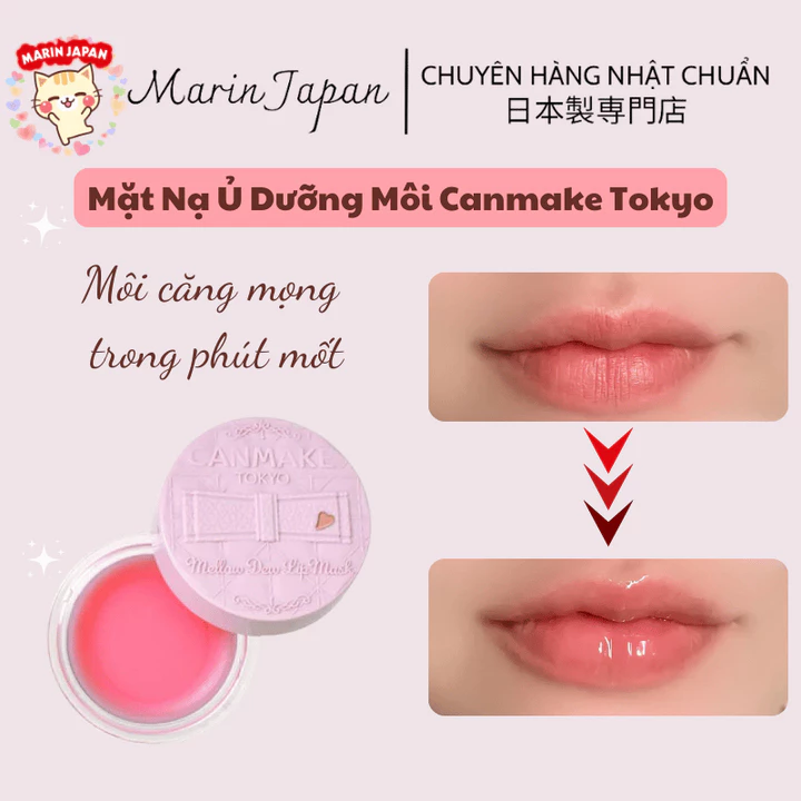 Mặt nạ môi, Mặt nạ ủ dưỡng cấp ẩm sâu ban đêm cho môi Canmake Tokyo Nhật Bản Chính Hãng Mẫu Mới