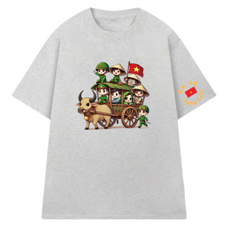 Áo Thun UNISEX form rộng nam nữ in hình Trâu cùng Chú Bộ Đôi Ấm No Hạnh Phúc chất Cotton mềm mịn co dãn 2c