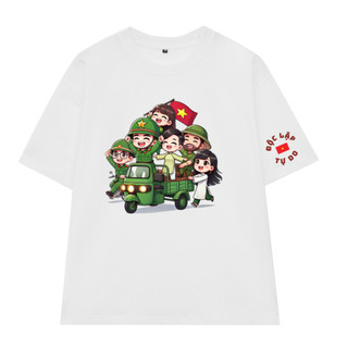 Áo Thun UNISEX form rộng nam nữ in hình Xe Lam Cùng Chú Bộ Đôi chất Cotton mềm mịn co dãn 2c