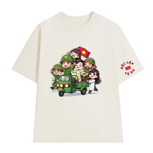 Áo Thun UNISEX form rộng nam nữ in hình Xe Lam Cùng Chú Bộ Đôi chất Cotton mềm mịn co dãn 2c