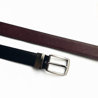 Thắt lưng nam,dây nịt nam FTT Leather da bò mặt khóa xỏ kim 2 mặt bản nhỏ 3cm màu đen sang trọng