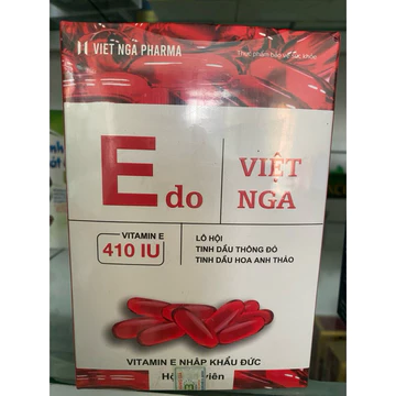 [Chính Hãng] EDO Việt Nga (vitamin E đỏ+tinh dầu hoa anh thảo+tinh dầu Thông đỏ). Hộp 30 viên