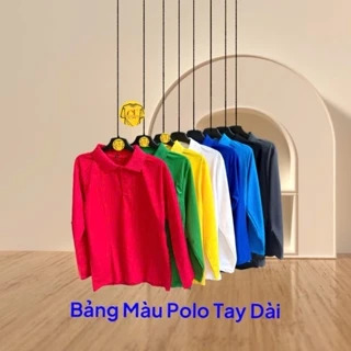 Áo Polo Dài Tay  Nhiều Màu Chất Cá Sấu Mè Form Xuông Dùng Chung Cho Cả Nam Và Nữ
