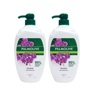Bộ 2 Sữa tắm Palmolive chiết xuất Sữa và Hoa Phong Lan Đen 1L