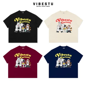 Áo Thun Local Brand VIBESTU "Birthday" Áo Thun Boxy Form Rộng Unisex 250Gsm Cotton
