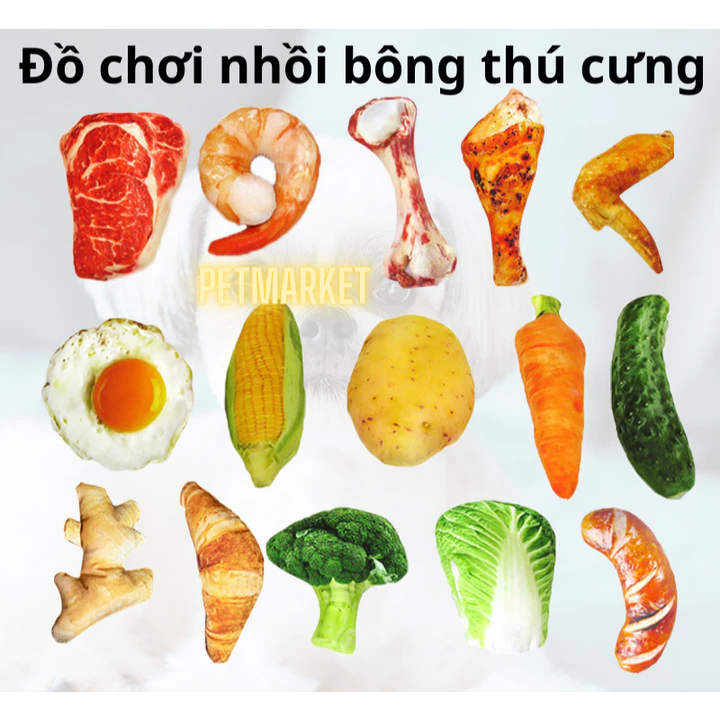 Pc150 Petmk Đồ Chơi Cho Chó Thú Bông Mô Phỏng Đồ Ăn, Đồ Chơi Cho Mèo, Đồ Chơi Cho Thú Cưng – 2