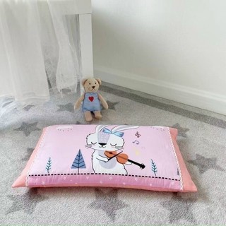 Gối đầu trẻ em êm mềm dày dặn, gối cotton đũi mềm mát thấm hút mồ hôi cho bé kích thước 30x50cm