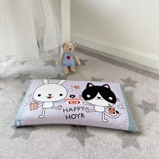 Gối đầu trẻ em êm mềm dày dặn, gối cotton đũi mềm mát thấm hút mồ hôi cho bé kích thước 30x50cm