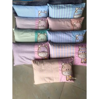 Gối đầu trẻ em êm mềm dày dặn, gối cotton đũi mềm mát thấm hút mồ hôi cho bé kích thước 30x50cm
