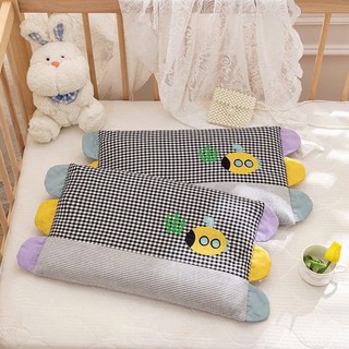 Gối Cotton Cầu Vồng Cho Bé Thêu Hình Con Vật Xinh Xắn, Gối Nằm Cho Bé Êm Mềm Mịn Kích Thước 30x50cm