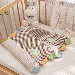 Gối Cotton Cầu Vồng Cho Bé Thêu Hình Con Vật Xinh Xắn, Gối Nằm Cho Bé Êm Mềm Mịn Kích Thước 30x50cm