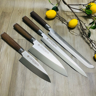 Dao phi lê sashimi - lọc xương Deba Nhật hiệu Takuyuki rất sắc bén, thép không rỉ, cán gỗ cầm tay, dễ sử dụng