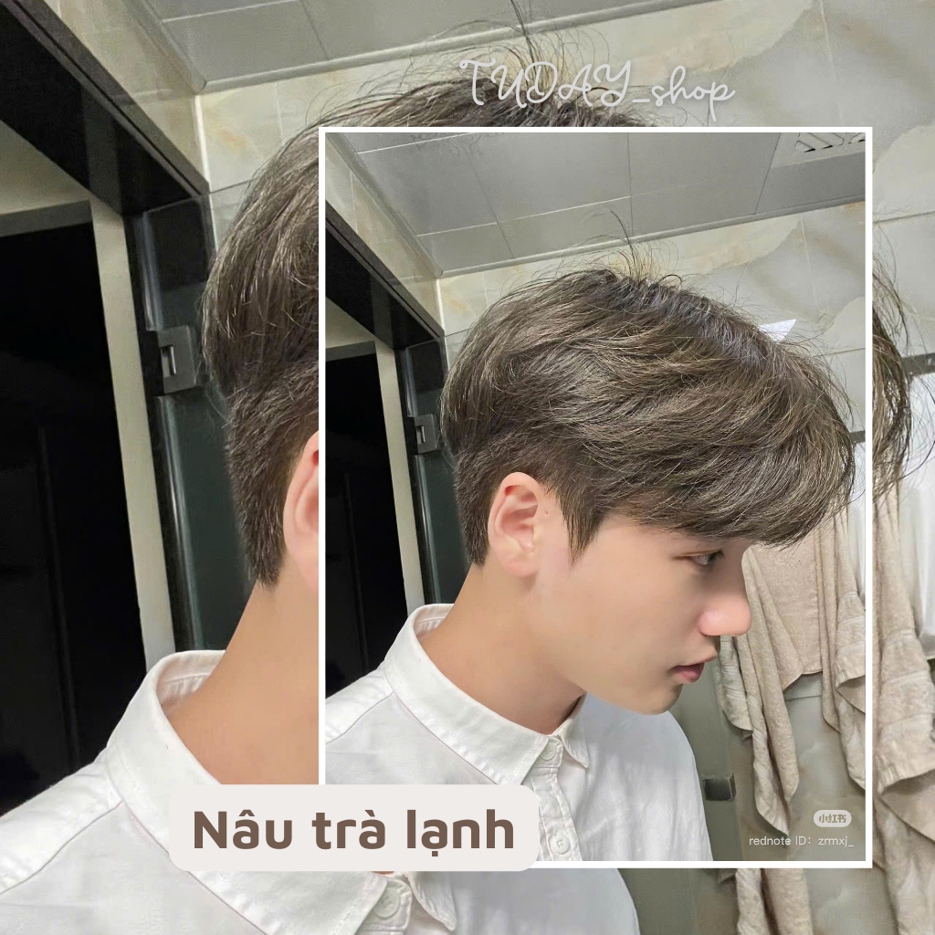 Thuốc Nhuộm Tóc Màu NÂU TRÀ LẠNH Nam Không Tẩy | Tudayhair, Tudayhairs
