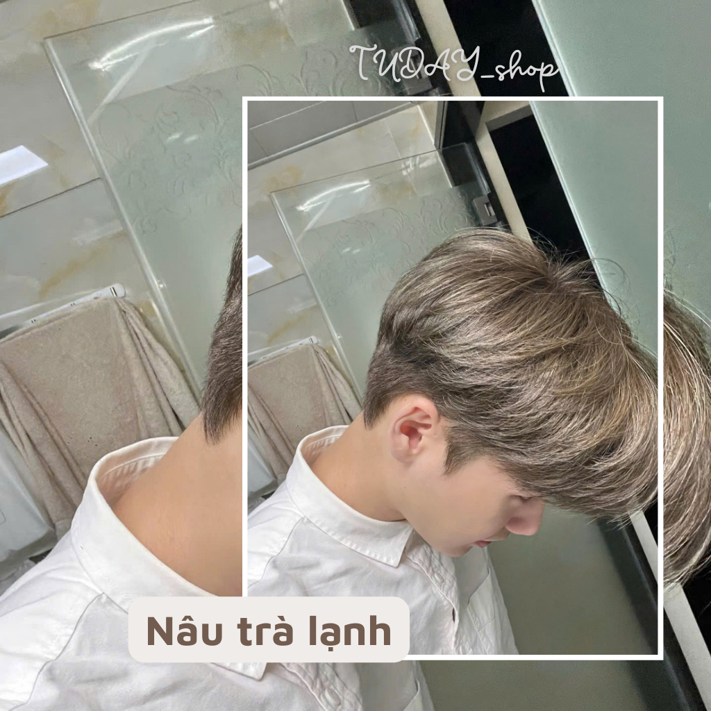 Thuốc Nhuộm Tóc Màu NÂU TRÀ LẠNH Nam Không Tẩy | Tudayhair, Tudayhairs
