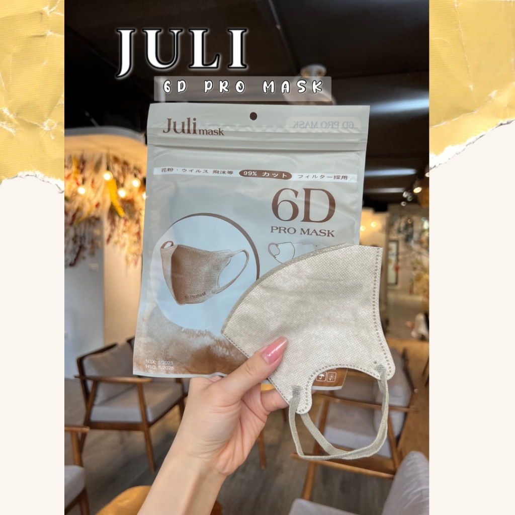 200 Chiếc Khẩu trang 6D JULI Promask Mẫu Thời Trang Mới Cực Sang, Xịn, Mịn