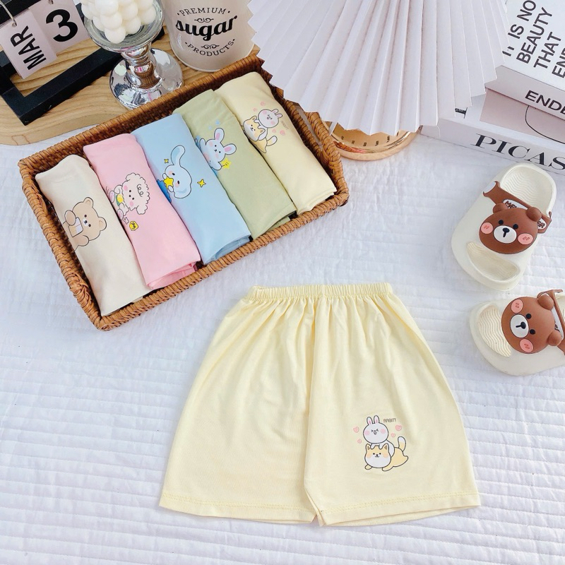 (LK 002) Combo 5-10 Quần Đùi Petit QC mềm mịn thấm hút mồ hôi cho bé từ 3-15kg