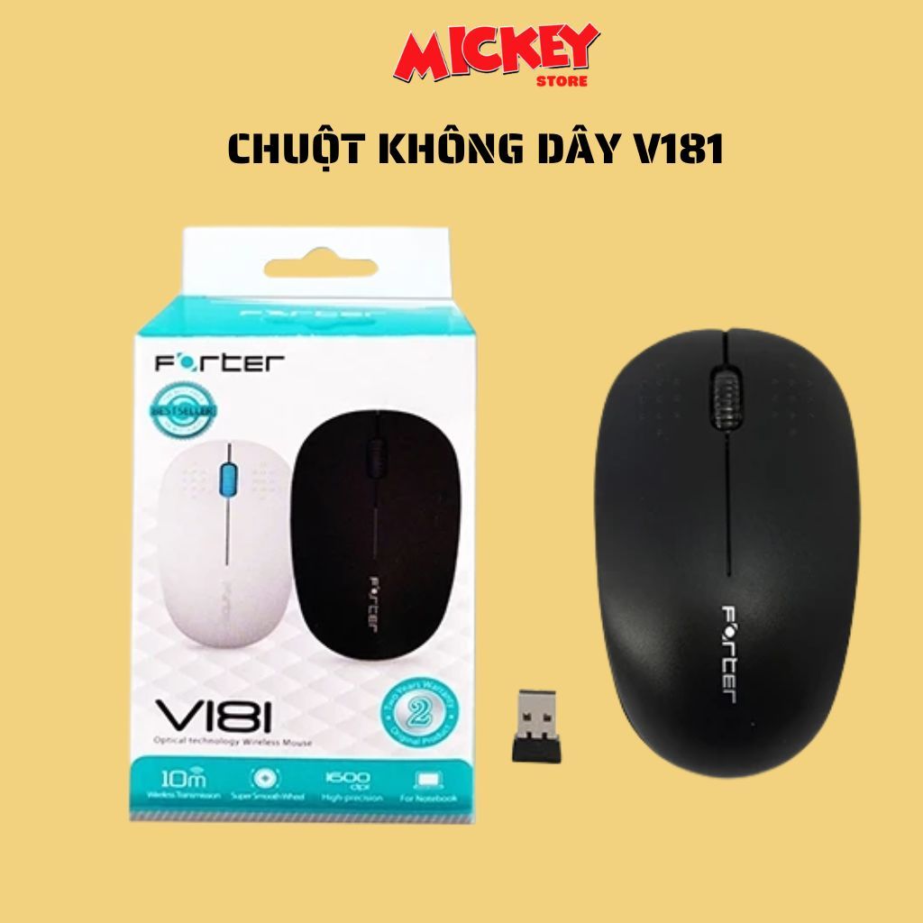 Chuột không dây bluetooth V181 dành cho laptop,máy tính,PC nhỏ gọn tiện lợi - bảo hành 24 tháng