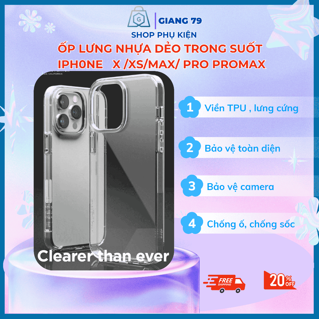 Ốp Lưng Cho I. Phone Chống Ố, Chống Sốc Cao Cấp VVZ/ Cho Các Đời từ 7 đến16 PROMAX